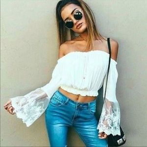 Crop Top Off Shoulder